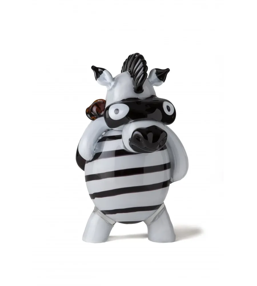 obrazek 1 Dekoracyjna rzeźba ze szkła dmuchanego murano „Złodziejka zebra”