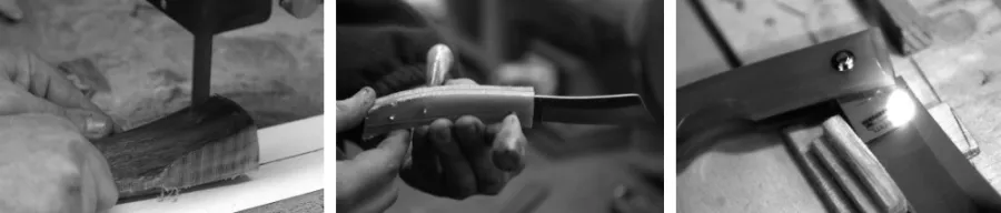 obrazek 2 Piękny zakrzywiony scyzoryk wykończony kością od Berti Knives