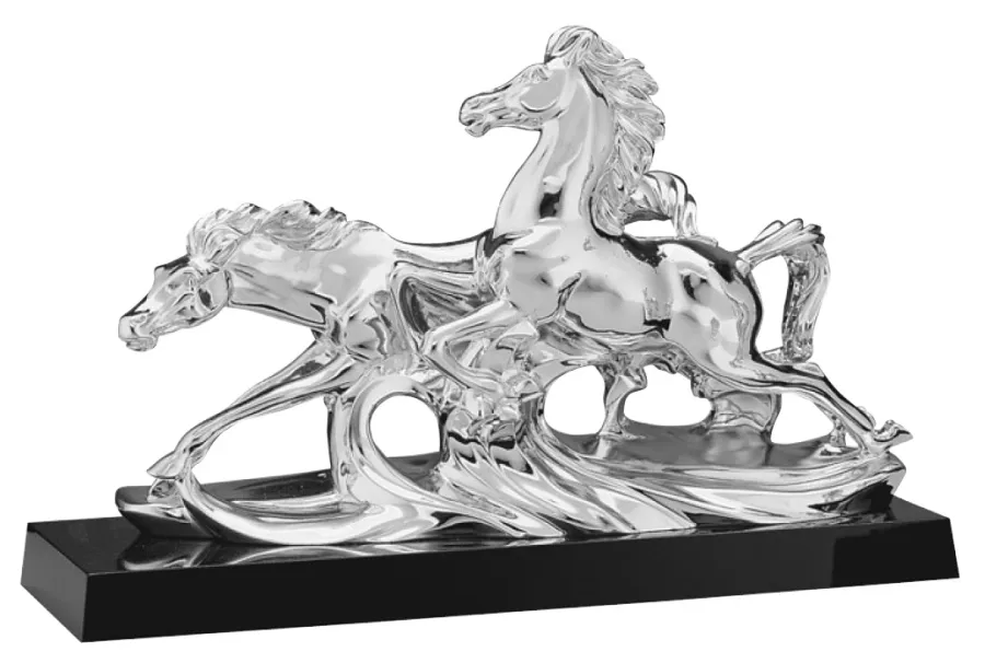 picture 1 Unique figurine with galloping horses - Astra Argenti