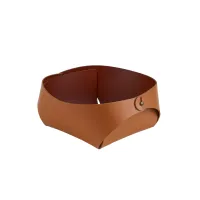 Zdjęcie Ekskluzywny skórzany koszyk w rozmiarze 15x15xH7 cm