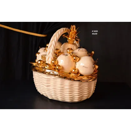 Picture A unique decorative basket made of ceramics