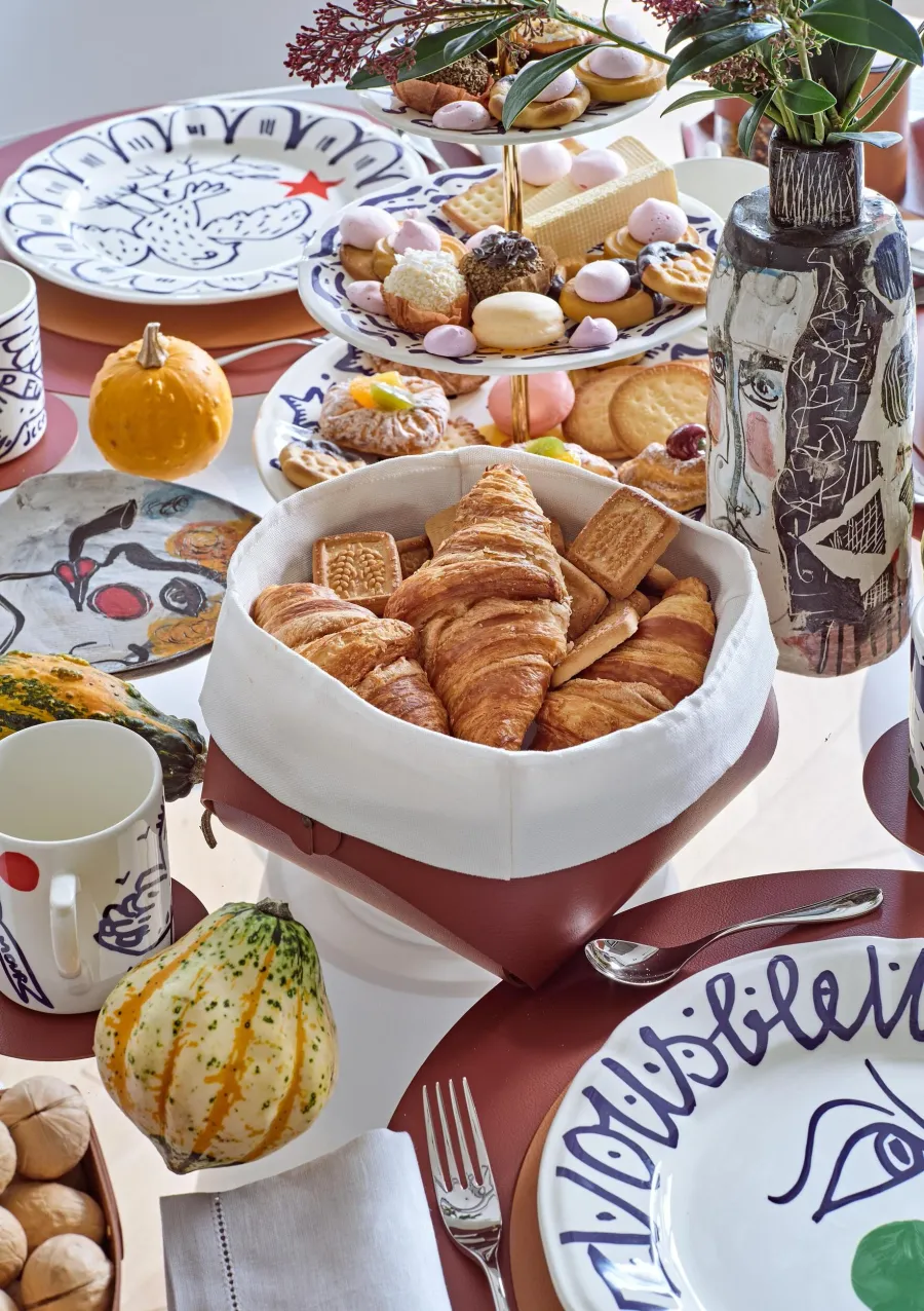 obrazek 2 Bordowy koszyk Flora wykonany z naturalnej skóry