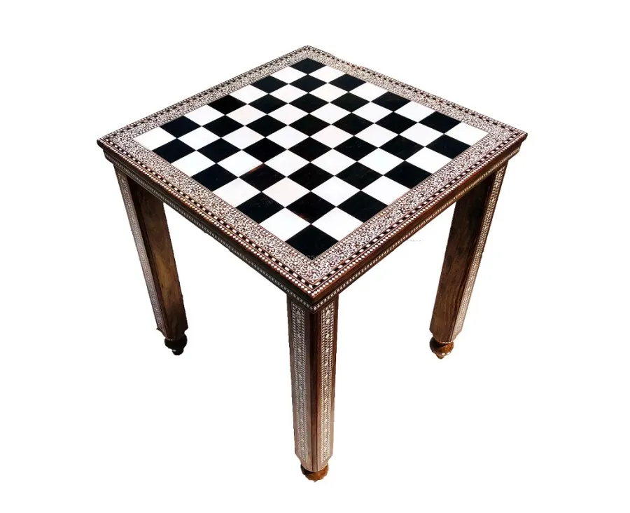 obrazek 1 Luksusowy drewniany stół szachowy „The Maharaja Series” - The Chess Empire