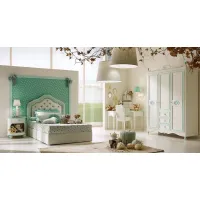 Zdjęcie Śliczna, miętowa sypialnia dla dziewczyny - Ferretti e Ferretti