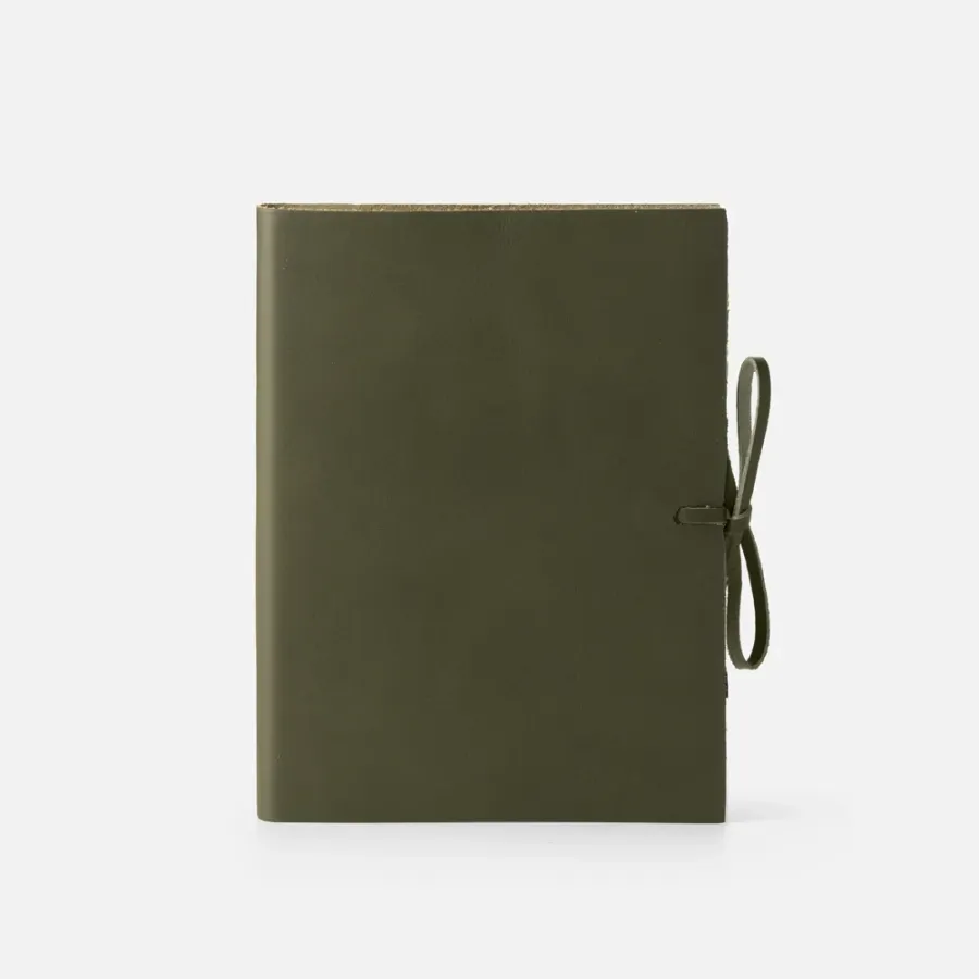 obrazek 1 Elegancki skórzany notes w kolorze zielonym