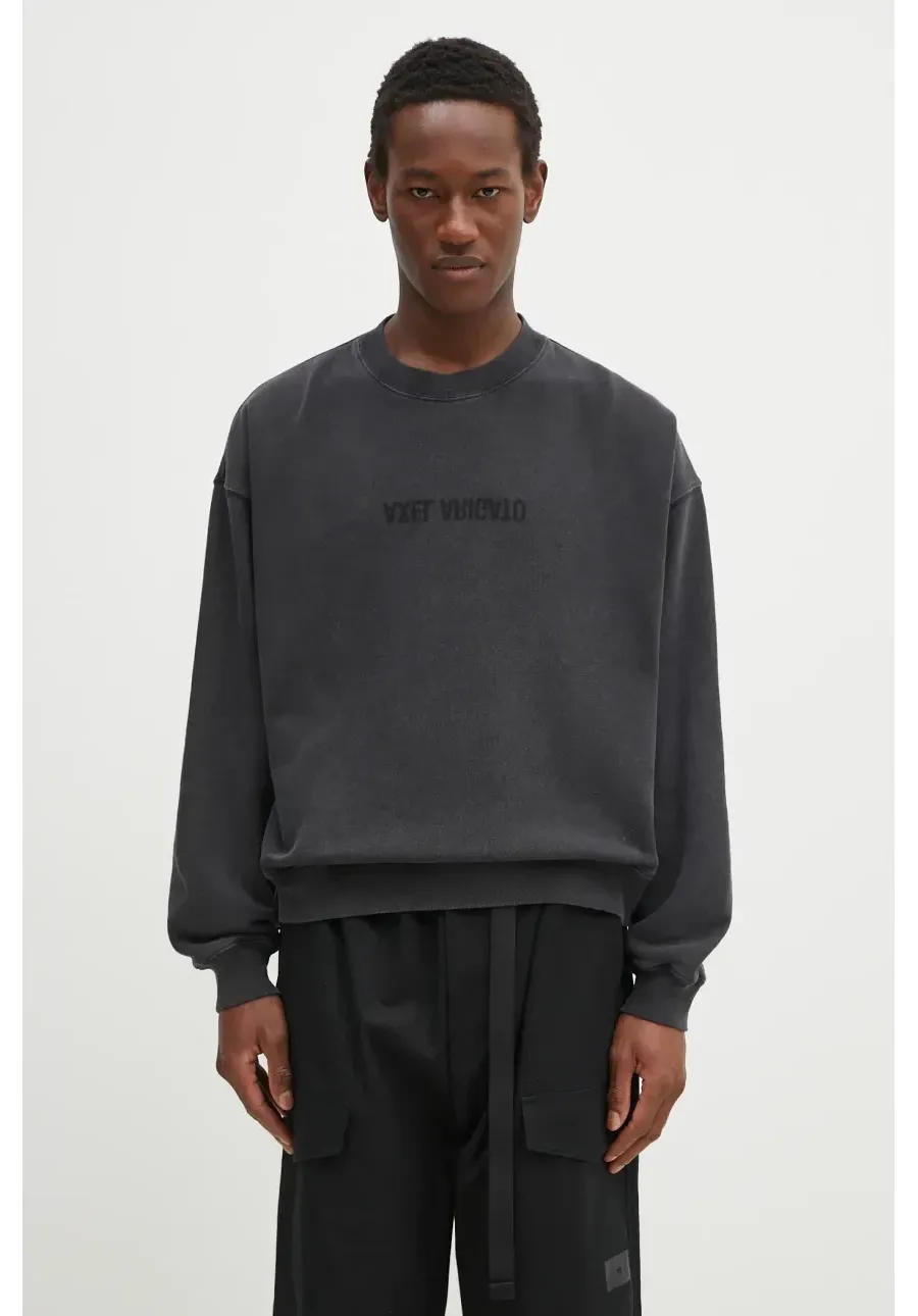 obrazek 1 Axel Arigato bluza bawełniana Distort Washed Sweatshirt męska kolor czarny z nadrukiem A3122004