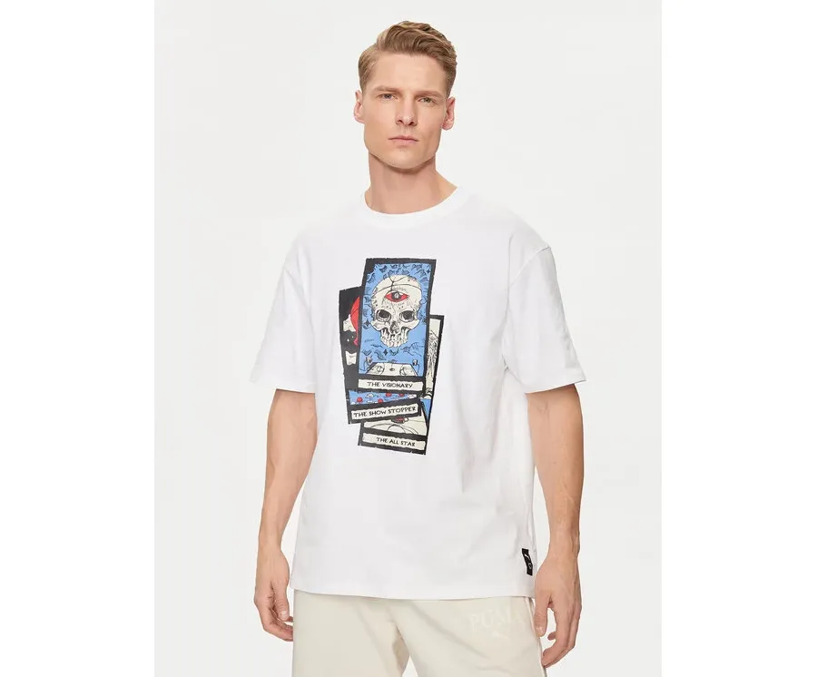 obrazek 1 Puma T-Shirt Hoops Deck 624776 Biały Regular Fit