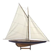 Picture Beautiful blue and green ship model