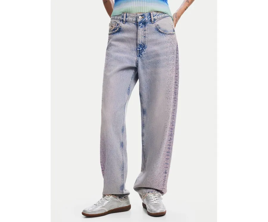obrazek 1 Desigual Jeansy Cara 24WWDD92 Niebieski Straight Fit