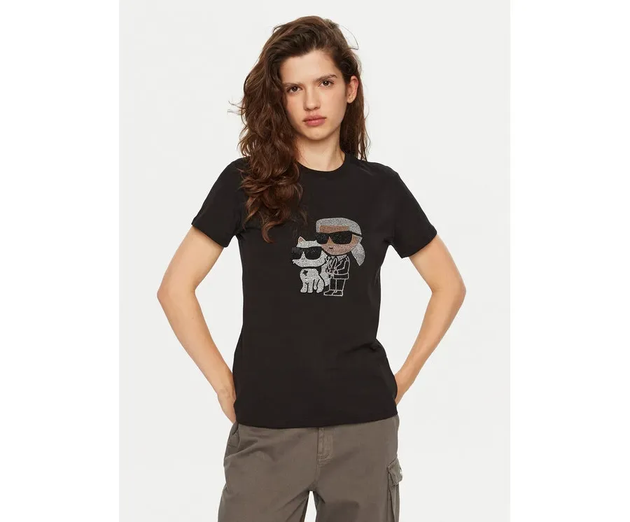 obrazek 1 KARL LAGERFELD T-Shirt A1W17131 Czarny Regular Fit