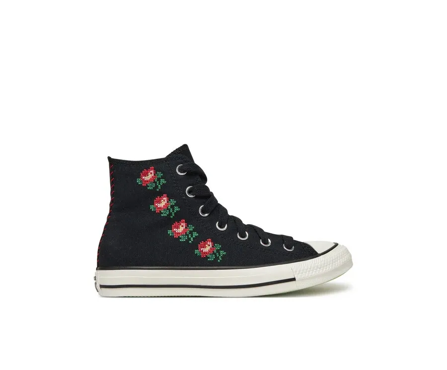 obrazek 1 Converse Trampki Chuck Taylor All Star Rose Cross Stitch A13657C Czarny