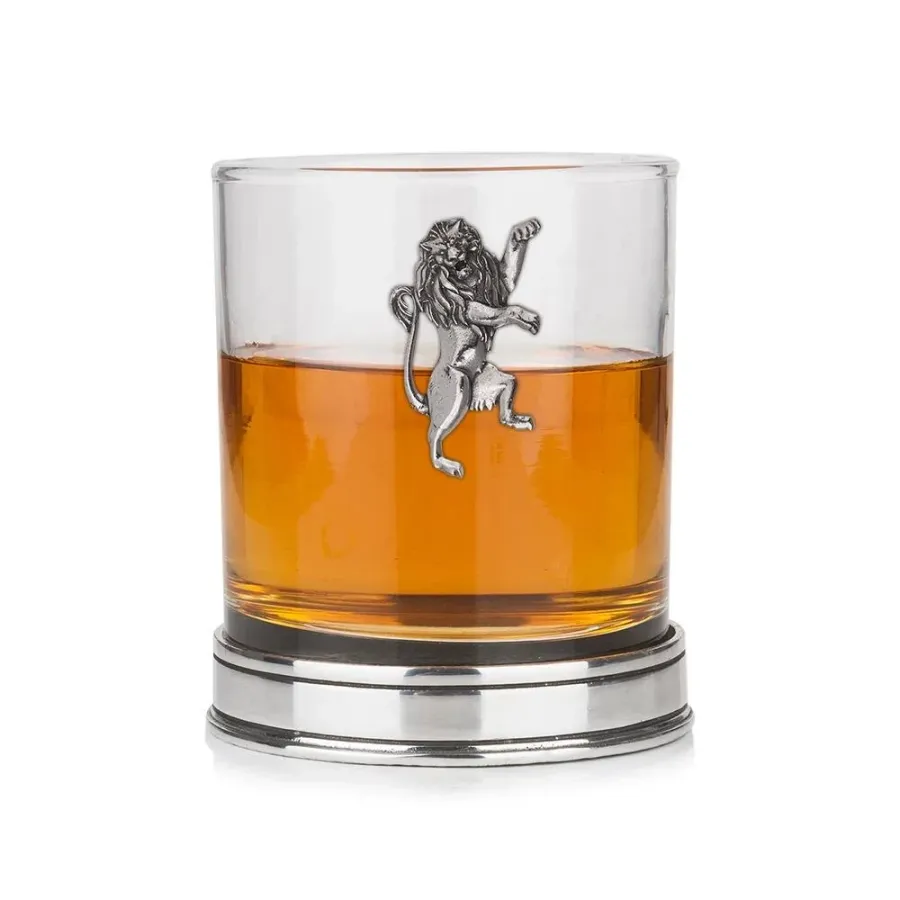 obrazek 1 Szklanka do whisky z monogramem z przedstawieniem wyjątkowego lwa – stylowy prezent