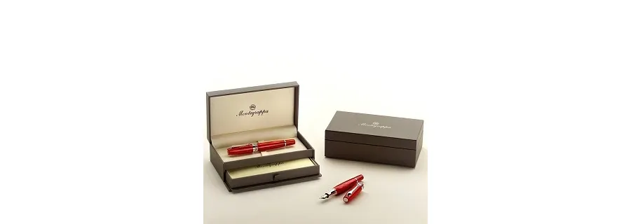 obrazek 5 Niezwykłe Pióro Kulkowe Czerwony Celluloid Miya Montegrappa