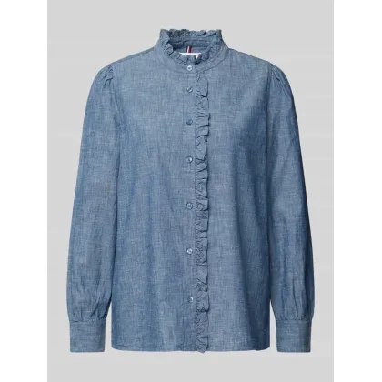 Zdjęcie Bluzka koszulowa ze stójką model ‘CHAMBRAY’