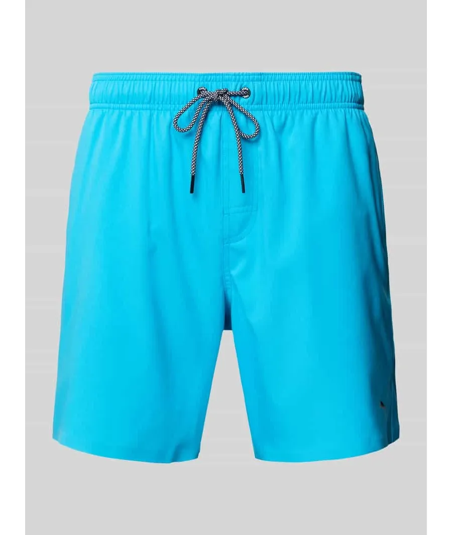 obrazek 1 Spodenki kąpielowe z nadrukiem z logo i elastycznym pasem