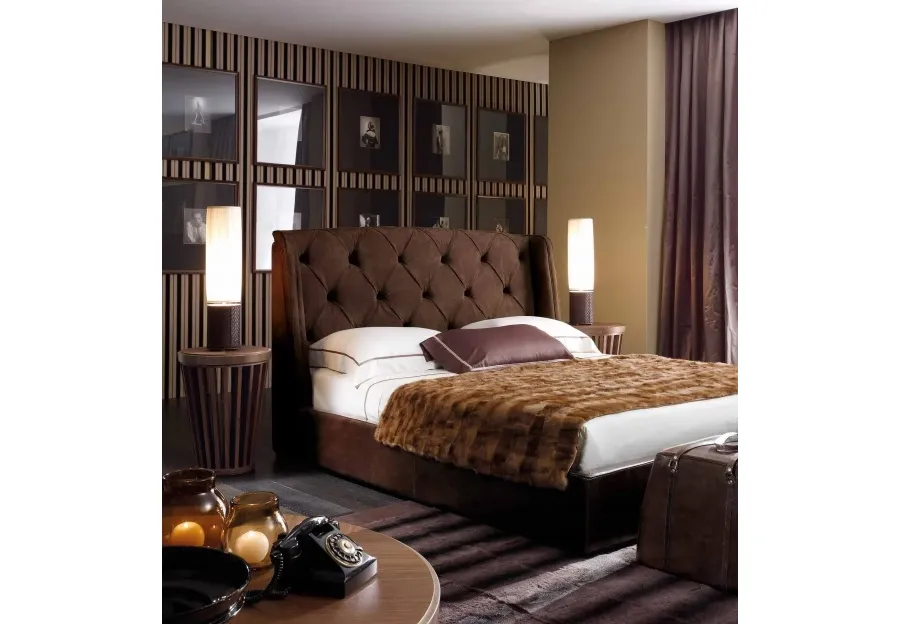obrazek 3 Lity orzech - włoskie łóżko Damien, queen size - Ulivi Salotti