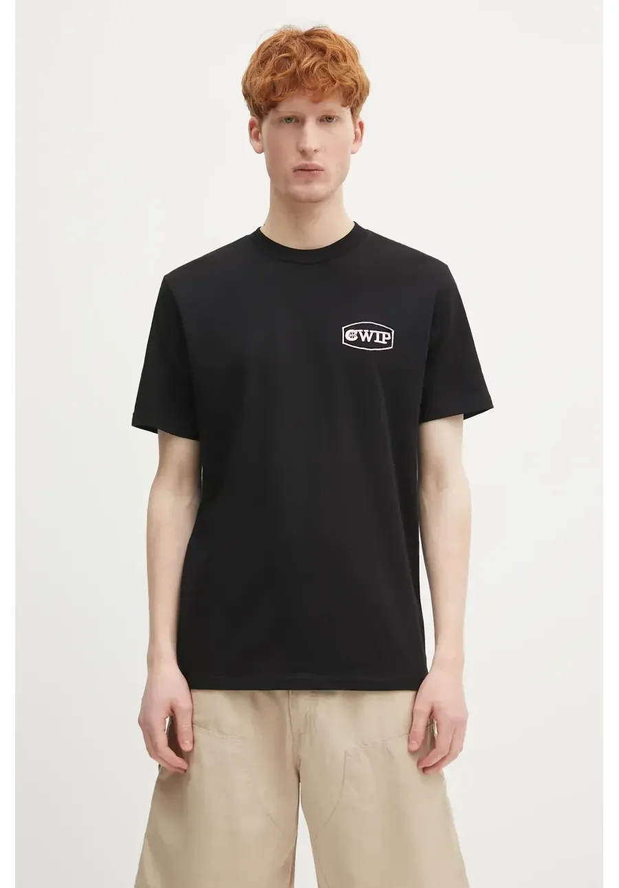 obrazek 1 Carhartt WIP t-shirt bawełniany S/S Lay Up T-Shirt męski kolor czarny z aplikacją I034765.2XQXX