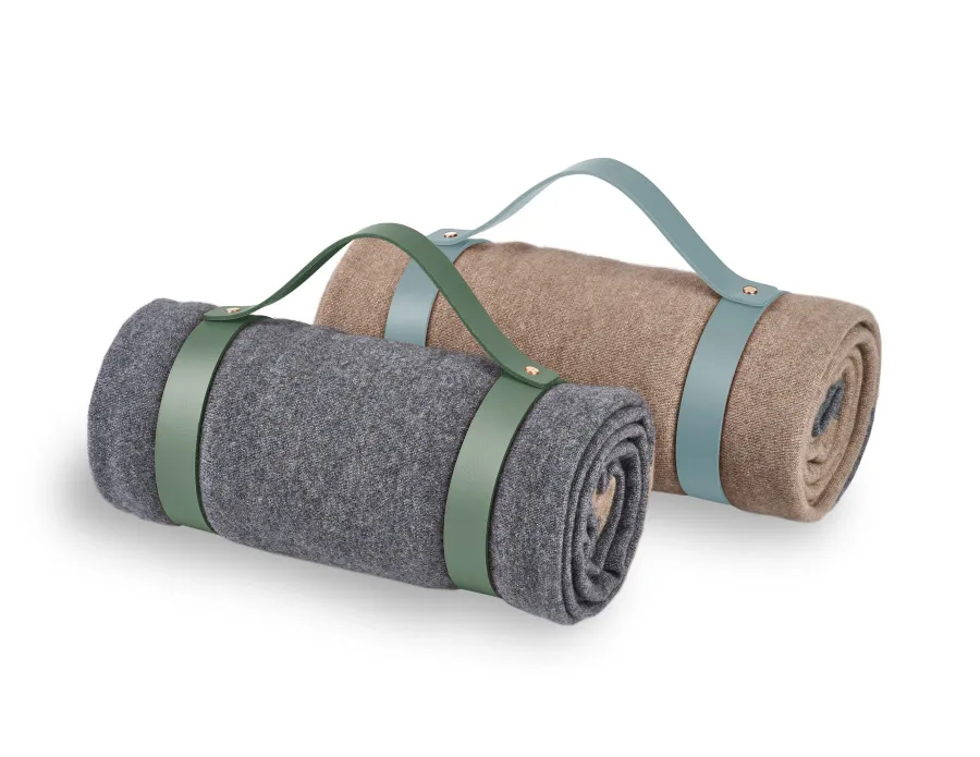 obrazek 3 Stylowy skórzany pas do koca w wyjątkowym kolorze eukaliptusa