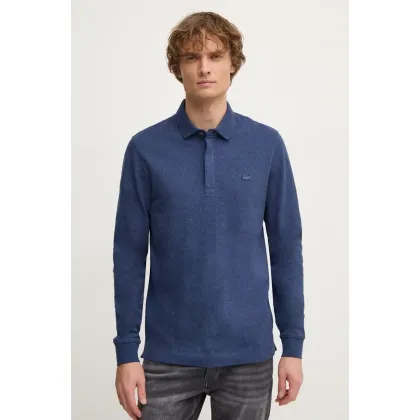 Zdjęcie Lacoste longsleeve męski kolor niebieski gładki PH2481