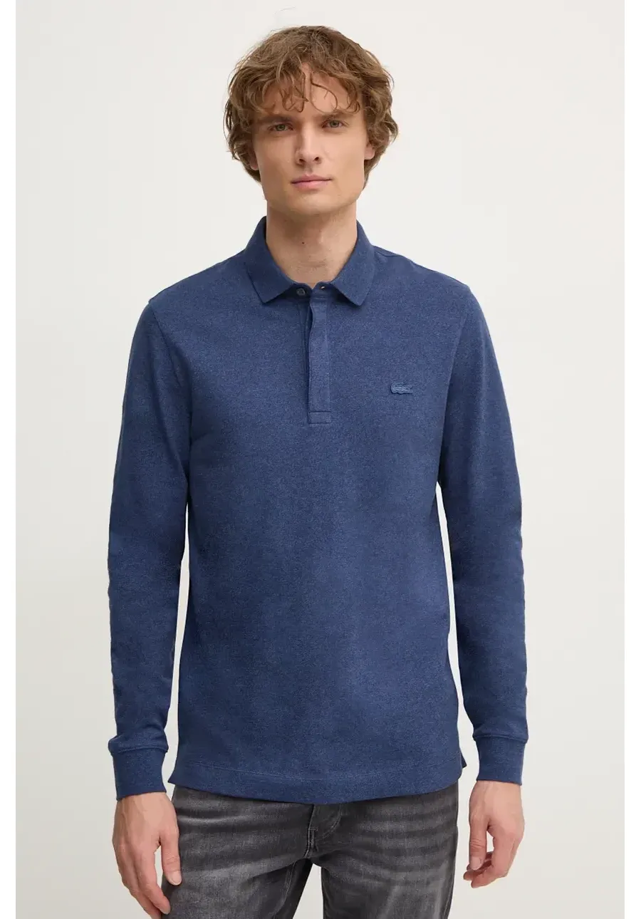 obrazek 1 Lacoste longsleeve męski kolor niebieski gładki PH2481