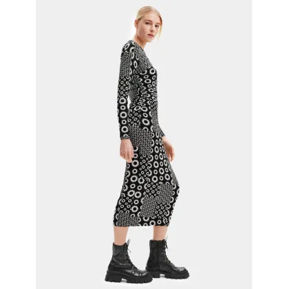Zdjęcie Desigual Sukienka codzienna 23WWVK26 Czarny Slim Fit