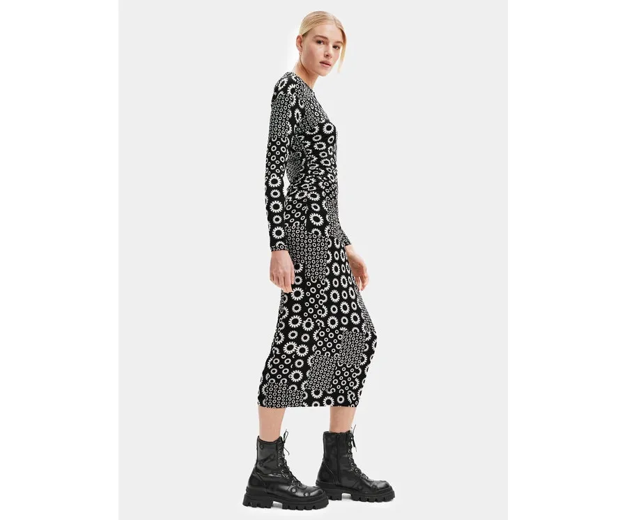 obrazek 1 Desigual Sukienka codzienna 23WWVK26 Czarny Slim Fit