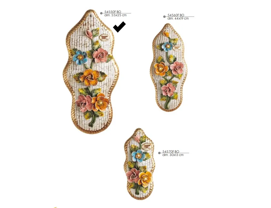 obrazek 1 Ceramiczna ozdoba z kwiatami 55cm - Valle d'oro Patchi