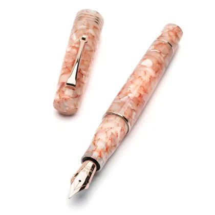 Picture A phenomenal Leonardo fountain pen with a rose gold nib, Momento zero Angel Skin (gold nib)
