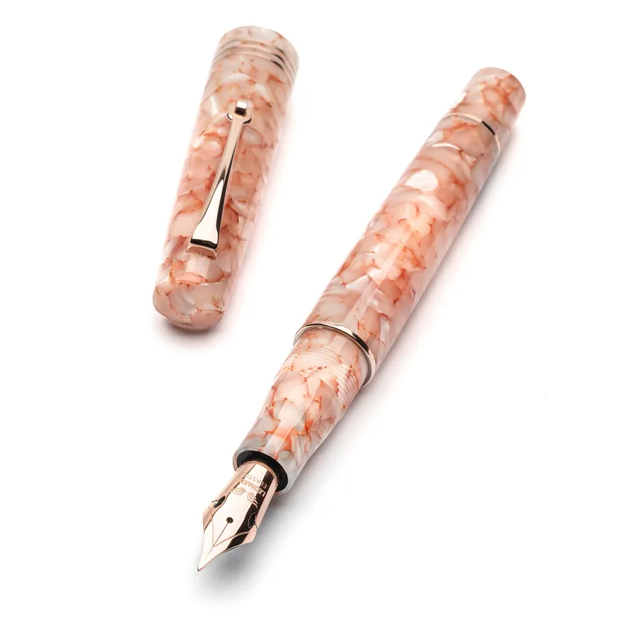 obrazek 1 Zjawiskowe pióro wieczne Leonardo ze stalówką z różowego złota ,,Momento zero Angel Skin (gold nib)