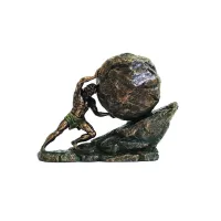 Picture Figure of Sisyphus pushing the eternal stone