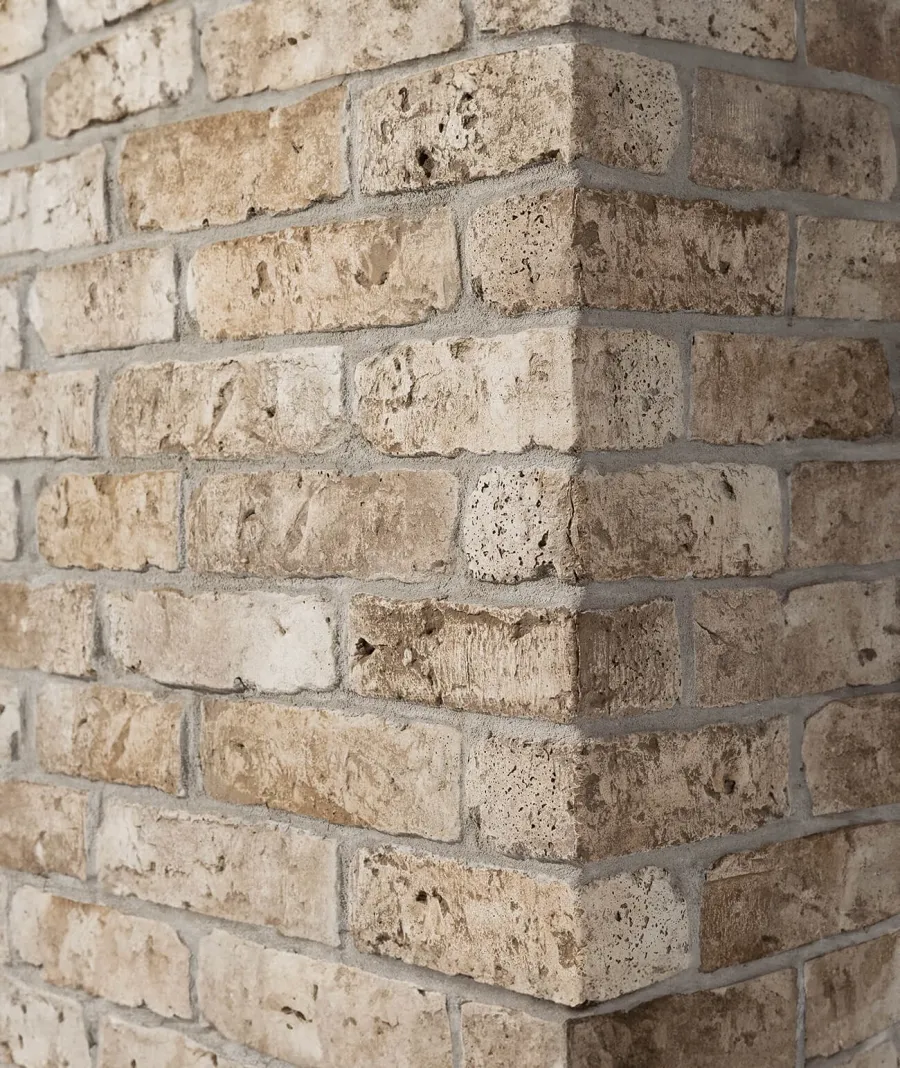 obrazek 1 19x6,5x8,5 cm DS - (V6 cappuccino narożnik) - cegła betonowa na ścianę