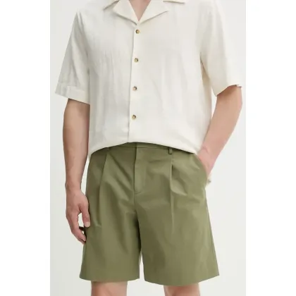 Zdjęcie A.P.C. szorty bawełniane short crew męskie kolor zielony COHFU.H10198