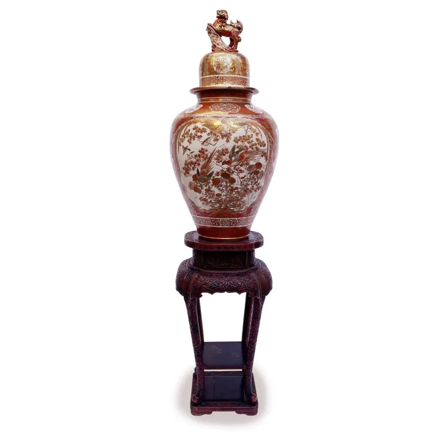 obrazek 1 Duży wazon porcelanowy Kutani Okres Meiji Koniec XIX wieku