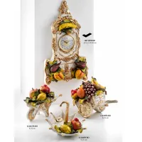 Zdjęcie Niepowtarzalny ceramiczny zegar ścienny z owocami - Valle d'oro Patchi