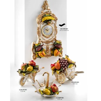 Zdjęcie Niepowtarzalny ceramiczny zegar ścienny z owocami - Valle d'oro Patchi