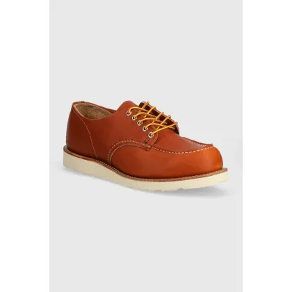 Zdjęcie Red Wing półbuty skórzane Shop Moc Oxford męskie kolor pomarańczowy 8092