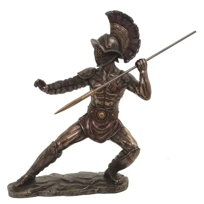 Picture A statue of a gladiator with a spear as a stylish gift for another person