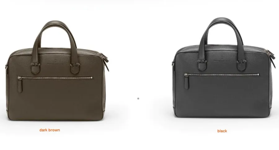picture 1 Leather briefcase with inner partition
