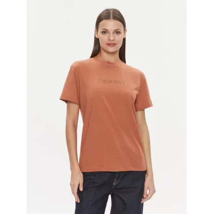 Zdjęcie Calvin Klein T-Shirt Hero Logo K20K205448 Brązowy Regular Fit