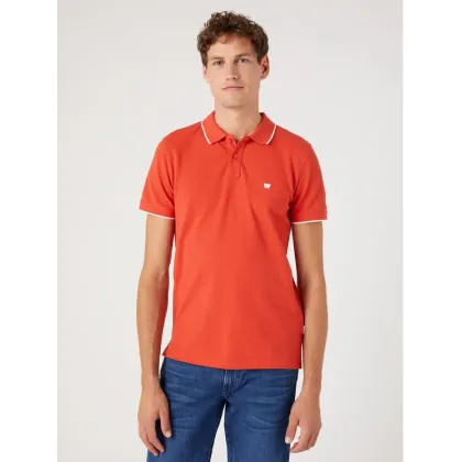 Zdjęcie Wrangler Polo W7BHK4R41 112330857 Pomarańczowy Regular Fit