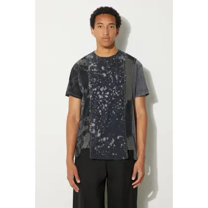 Zdjęcie Needles t-shirt bawełniany 5 Cuts S/S Tee - B&W Mishmash męski kolor czarny wzorzysty OT307