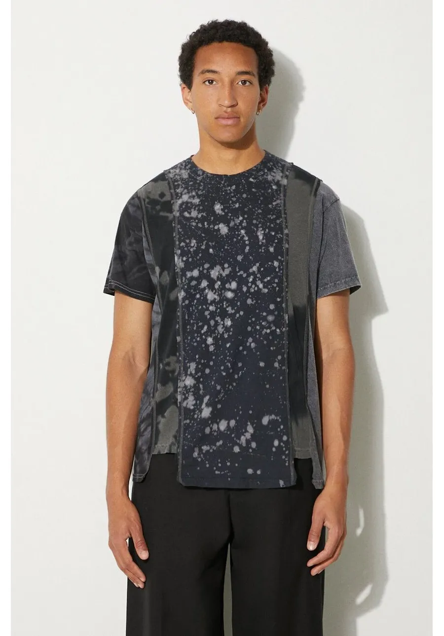 obrazek 1 Needles t-shirt bawełniany 5 Cuts S/S Tee - B&W Mishmash męski kolor czarny wzorzysty OT307