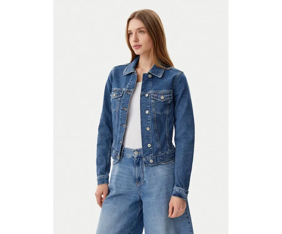 obrazek 1 Tommy Jeans Kurtka jeansowa Vivianne DW0DW20120 Niebieski Slim Fit