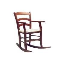 Picture A unique Italian rocking chair with a straw seat