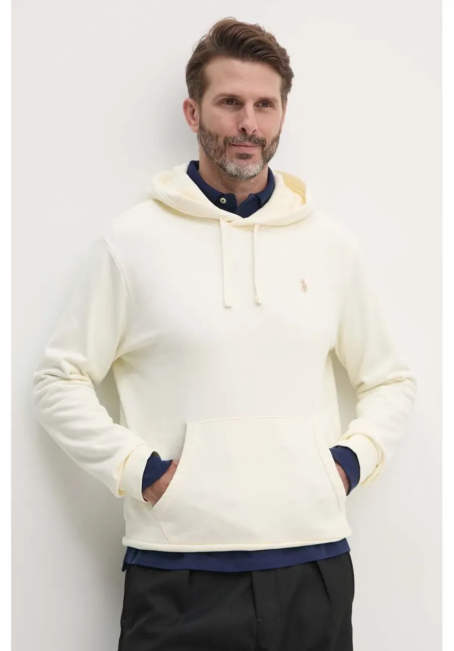 obrazek 1 Polo Ralph Lauren bluza bawełniana męska kolor beżowy z kapturem gładka 710916690