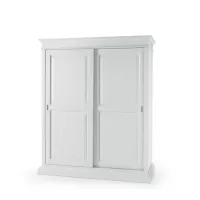 Picture Wardrobe with 2 lacquered sliding doors with internal chest of drawers with 3 drawers, 1 shelf and 2 rods - Zanini