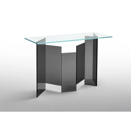 Zdjęcie Designerska konsola ze szklaną bazą - Tonelli Design