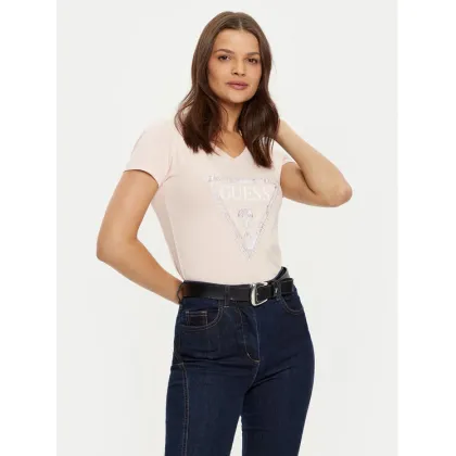 Zdjęcie Guess T-Shirt W5RI21 J1314 Beżowy Regular Fit