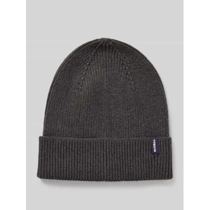 Zdjęcie Czapka z dzianiny z mieszanki wiskozy z detalem z logo