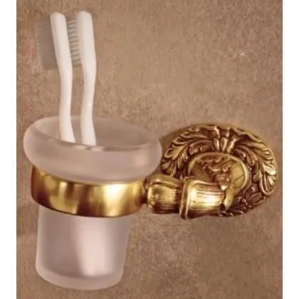 Zdjęcie Ścienny kubek z uchwytem na szczoteczki do stylowej łazienki